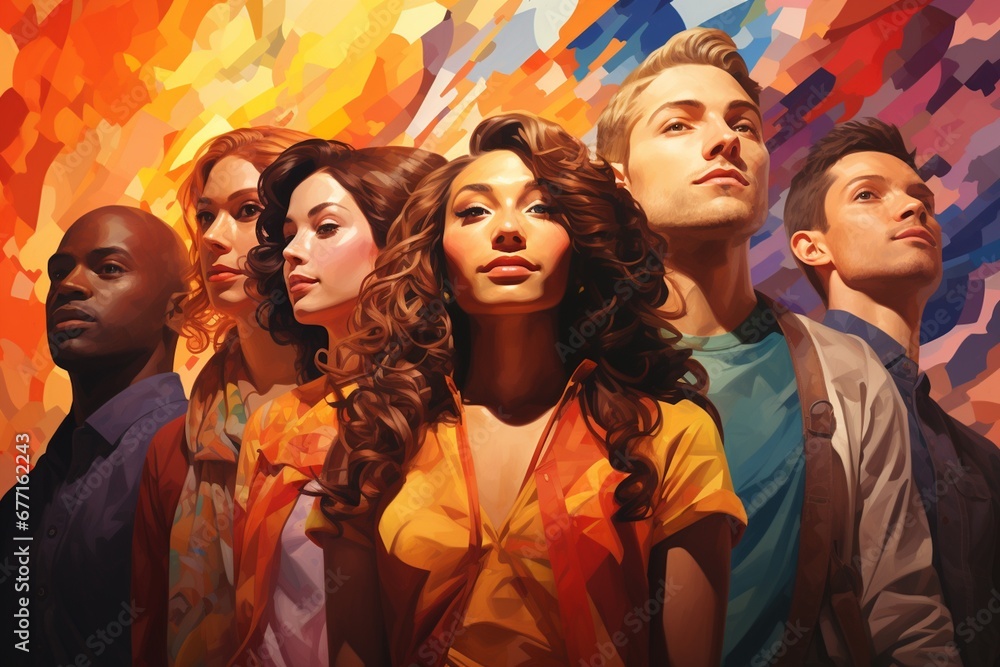 Diversity Illustration Created with Generative AI Diversity Illustration Created with Generative AI
