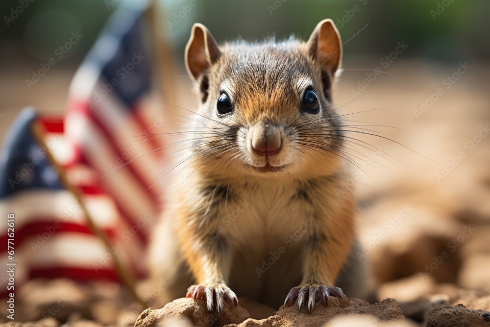 Obraz premium squirrel eating nut