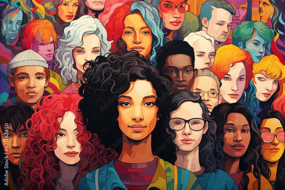 Diversity Illustration Created with Generative AI Diversity Illustration Created with Generative AI