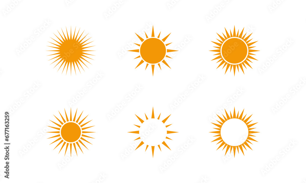 SUN LOGO DESIGN ICON VECTOR SUN LOGO DESIGN ICON VECTOR