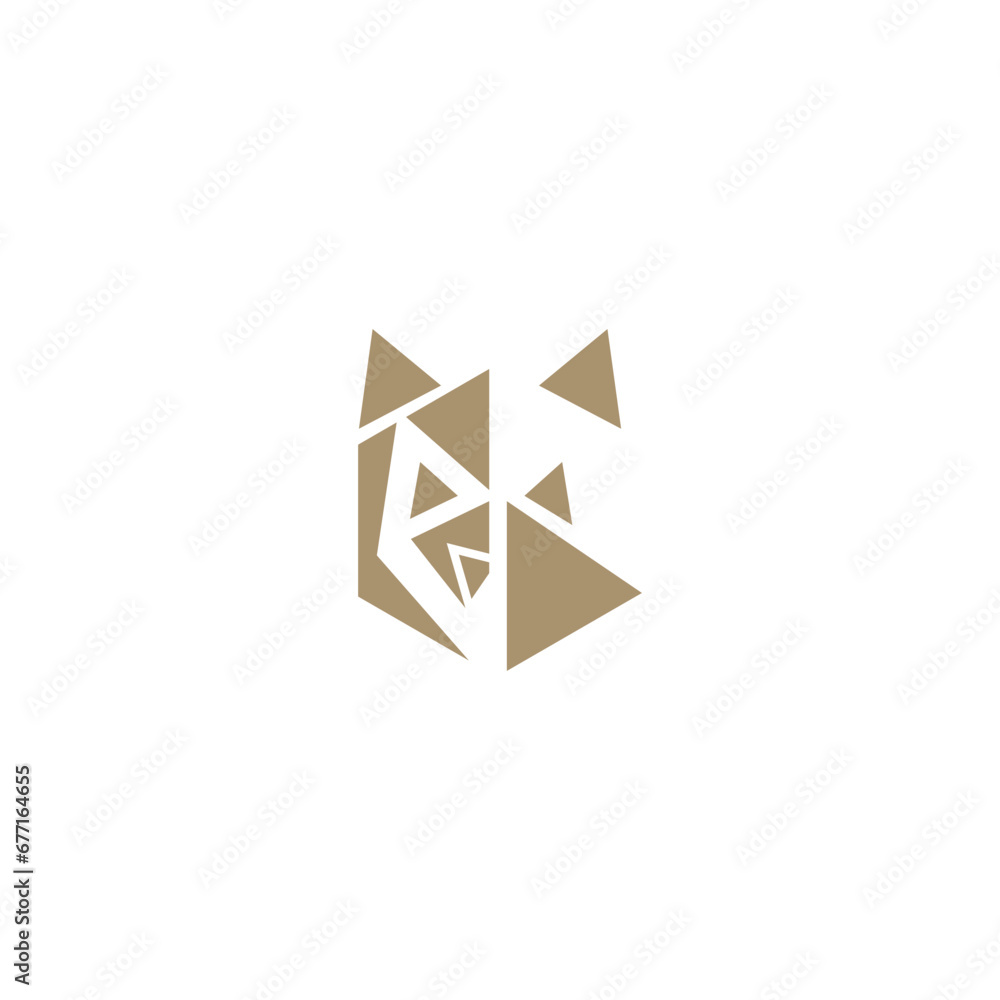 Modern and elegant abstract wolf head logo design template Modern and elegant abstract wolf head logo design template