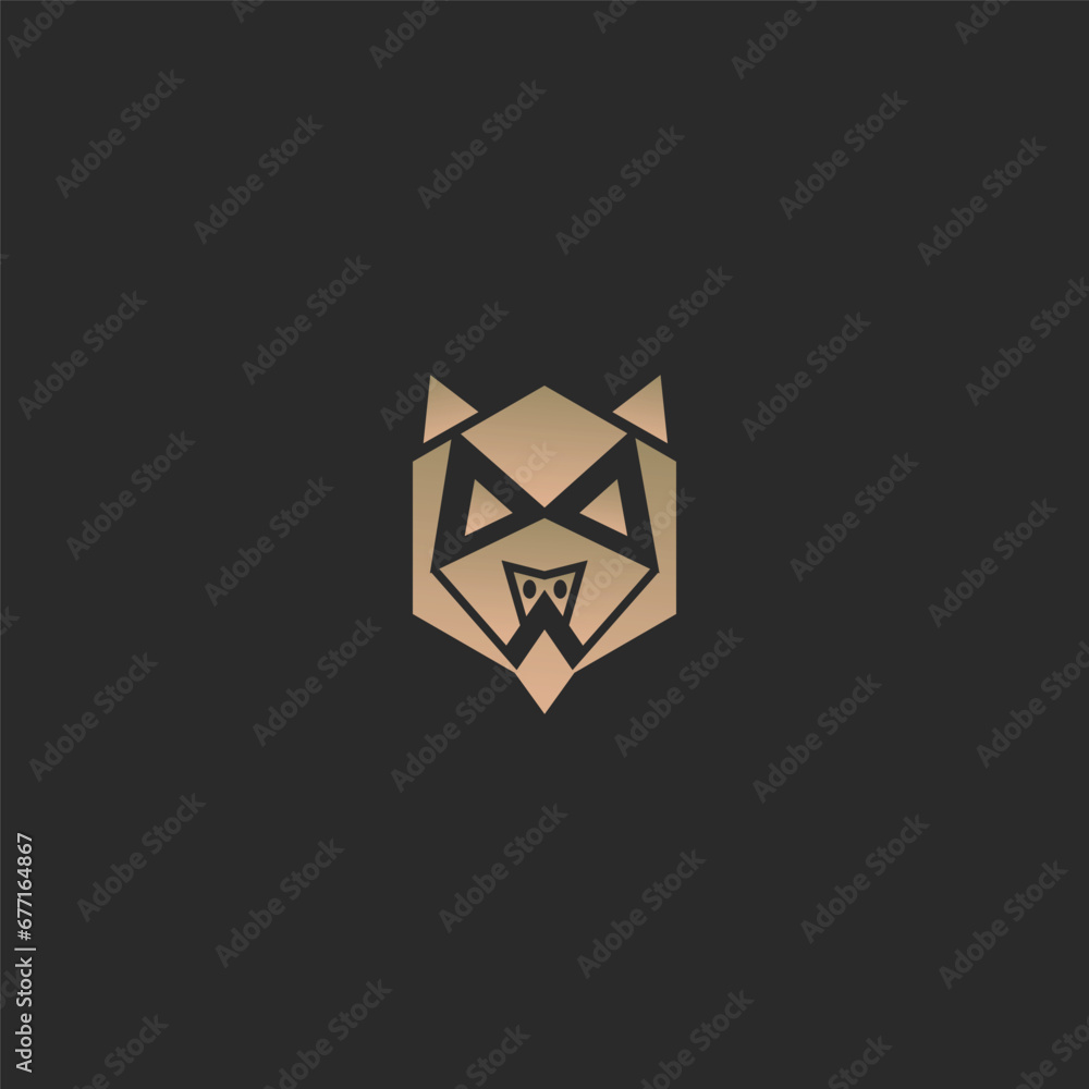 Modern and elegant abstract wolf head logo design template Modern and elegant abstract wolf head logo design template