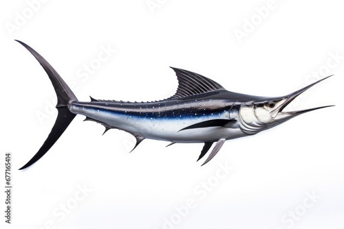 Black Marlin Istiompax Indica fish isolated on white background