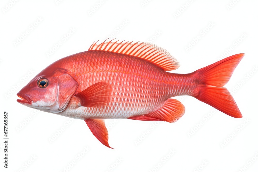 Red Steenbras Dentex Ruprestris fish isolated on white background Red Steenbras Dentex Ruprestris fish isolated on white background
