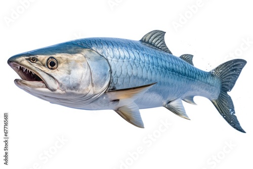Tarpon Megalops Atlanticus fish isolated on white background