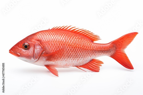 Red Steenbras Dentex Ruprestris fish isolated on white background