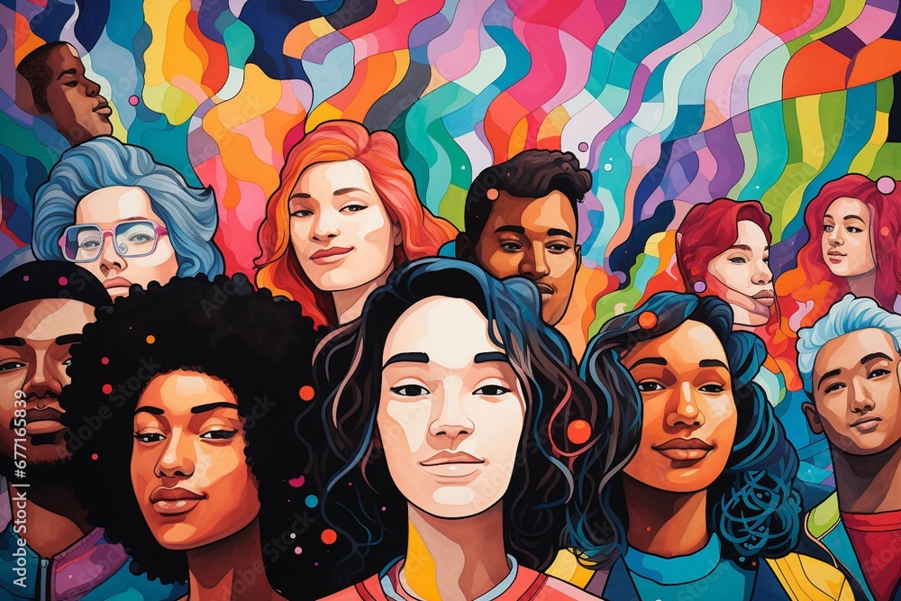 Diversity Illustration Created with Generative AI Diversity Illustration Created with Generative AI