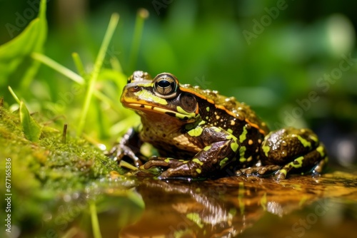 View of frog in nature