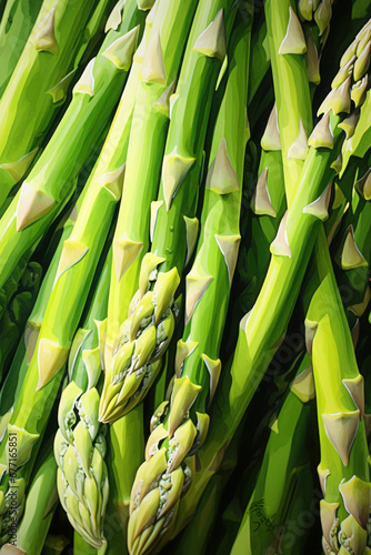 Asparagus. Fresh green asparagus background. Healthy food texture. Vegan healthy food. Asparagus pattern