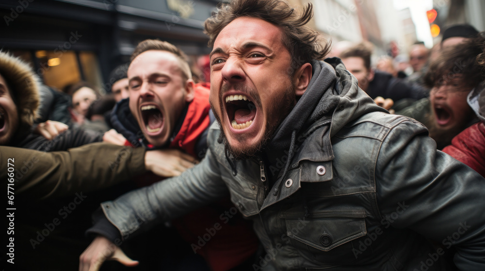 hooligans are screaming created with Generative AI technology hooligans are screaming created with Generative AI technology