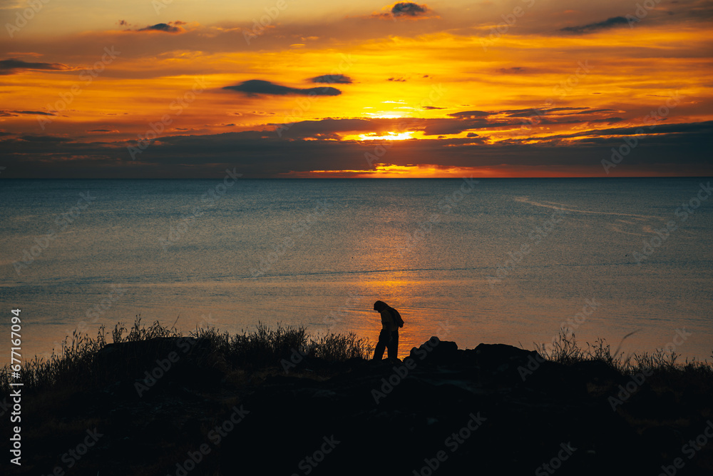 sunset at the beach