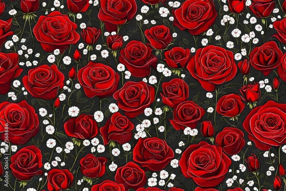 red roses pattern red roses pattern