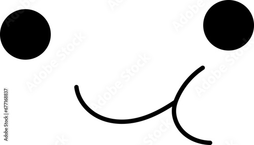 Teasing cartoon face illustration