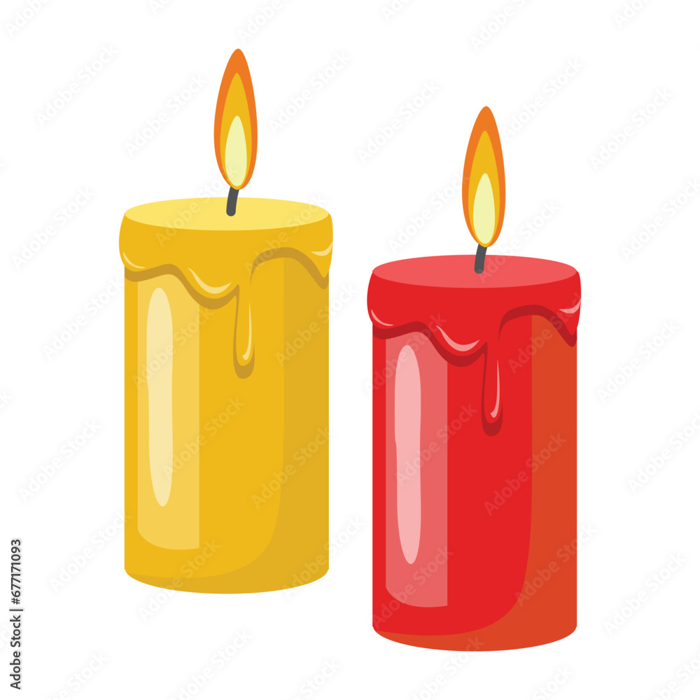 Candle Icon in Flat Style Candle Icon in Flat Style