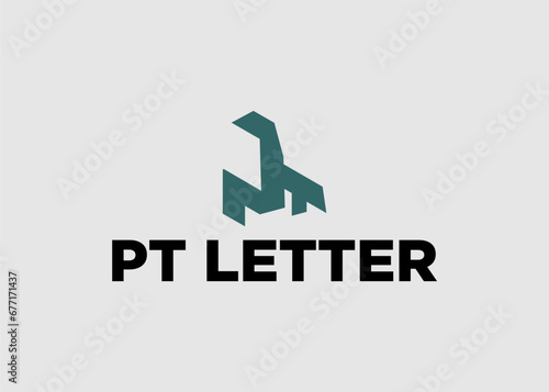 Logo pt letter company name