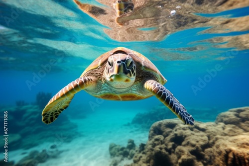 Turtle in the Deep ocean © Muh
