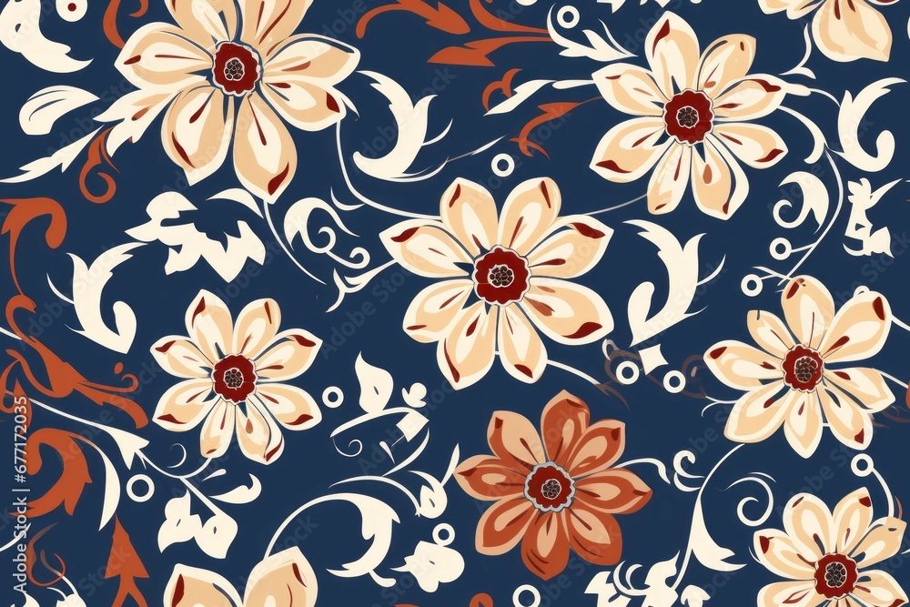 Indonesian batik seamless pattern background Indonesian batik seamless pattern background