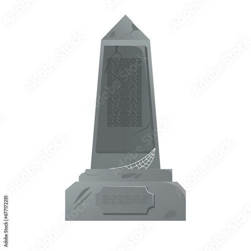 Gravestones vector illustration isolated cartoon style signs template element editable