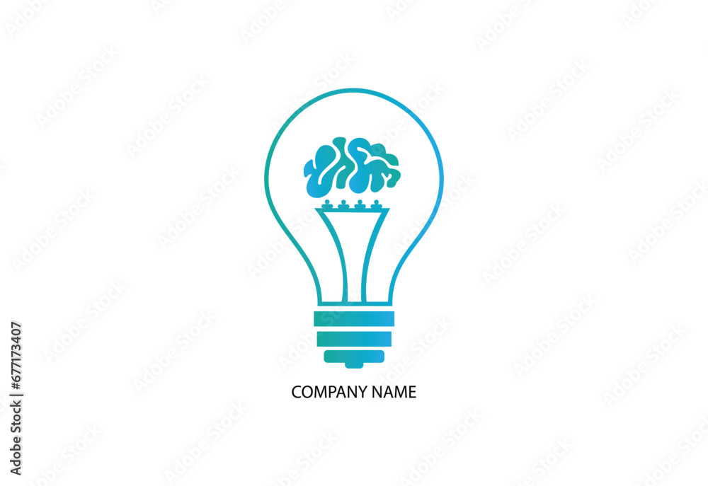 abstract logo brain blub logo inspiration abstract logo brain blub logo inspiration