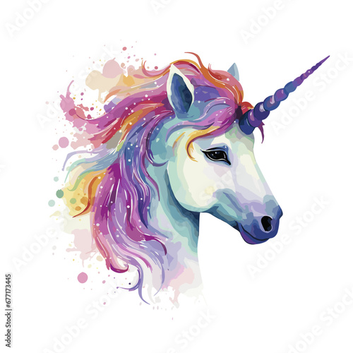 Whimsical Watercolor Unicorn