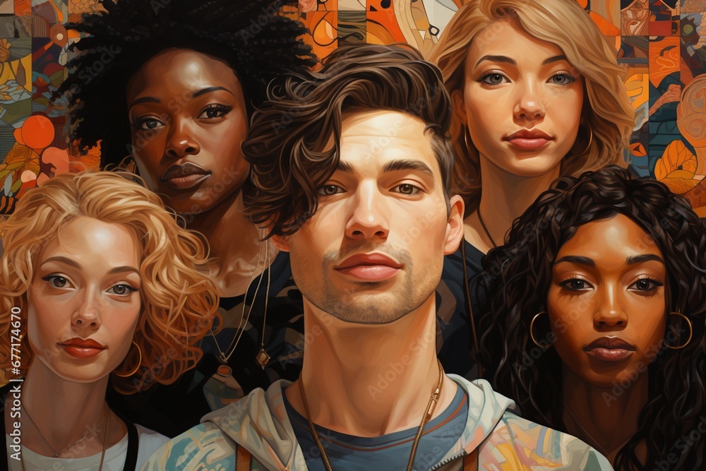 Diversity Illustration Created with Generative AI Diversity Illustration Created with Generative AI
