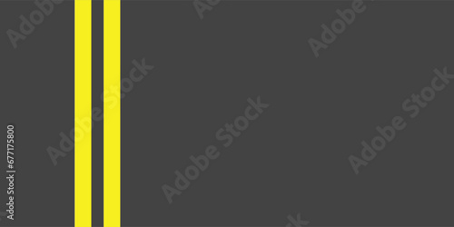 Asphalt road texture background of black tarmac surface. Asphalt road with yellow line of traffic lane, highway or roadway background for racing with tar or tarmac texture