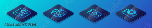 Set Isometric line Online poker table game, Financial growth increase, sports betting and Football money icon. Vector