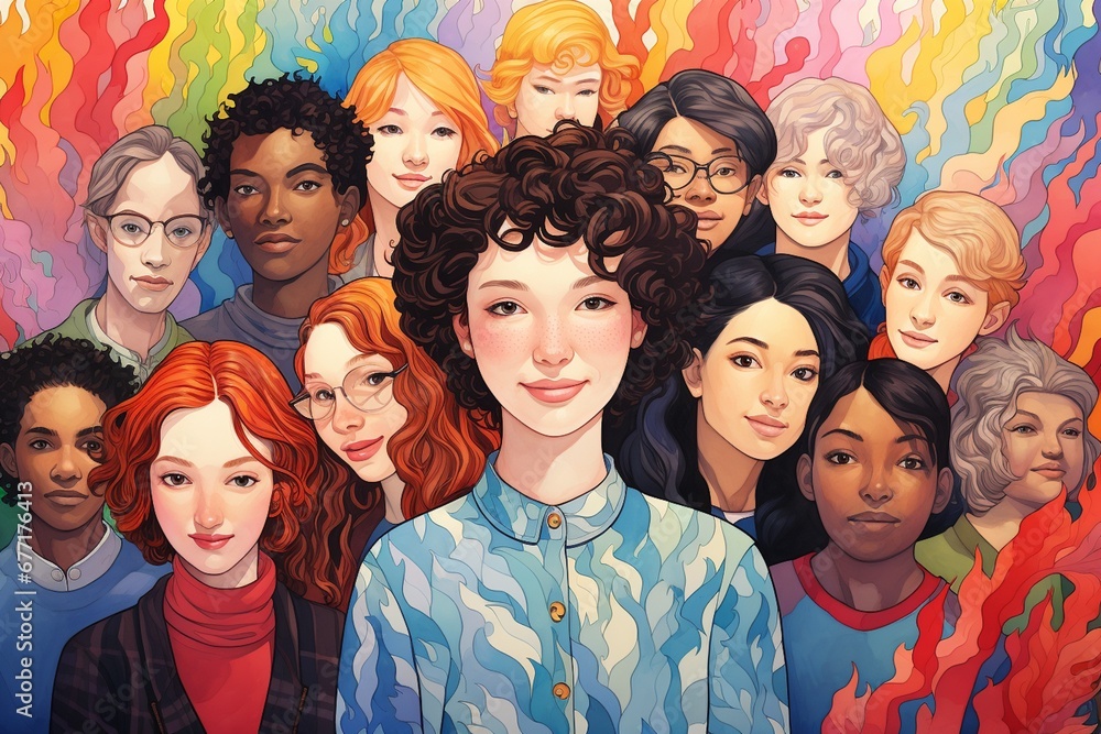 Diversity Illustration Created with Generative AI Diversity Illustration Created with Generative AI