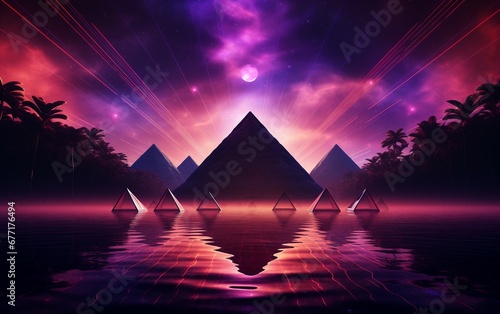 Pyramids Abstract Backdrop