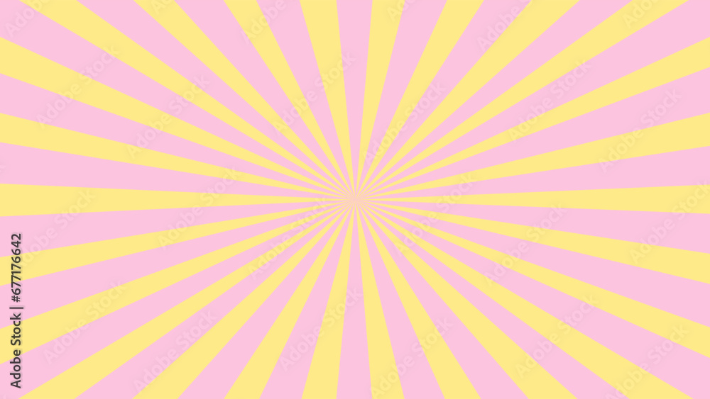 Yellow and pink sunburst background Yellow and pink sunburst background