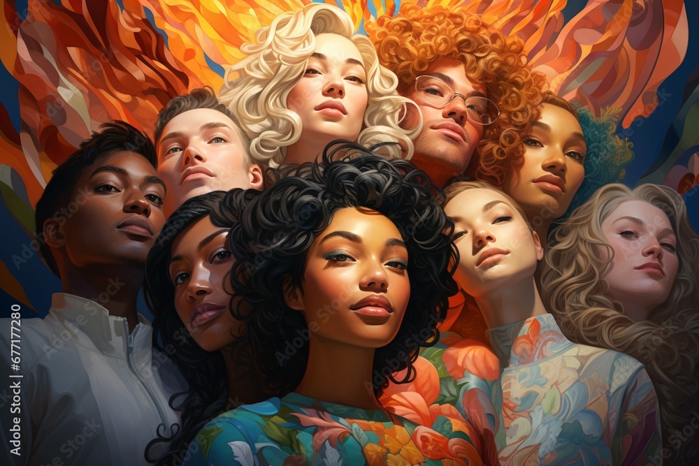 Diversity Illustration Created with Generative AI Diversity Illustration Created with Generative AI