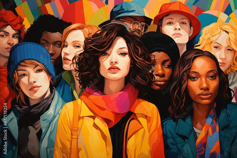 Diversity Illustration Created with Generative AI Diversity Illustration Created with Generative AI