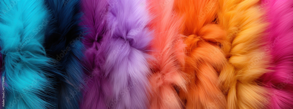 Array of colorful furs arranged artistically showcasing intricate patterns. Array of colorful furs arranged artistically showcasing intricate patterns.