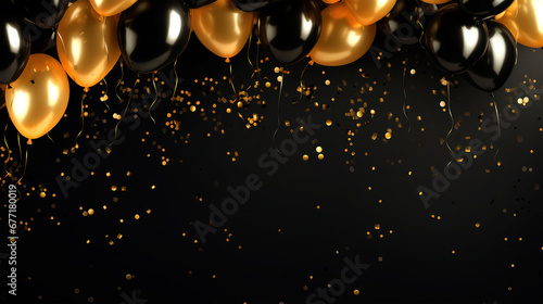 balloons on color background photo
