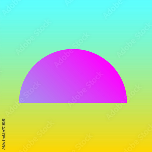 Abstract Minimalist Graphic Gradient Colored Nostalgic Poster Print Template
