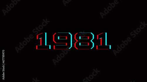 1981 New Year Creative Design Concept - 3D Rendered Image