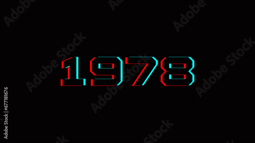 1978 New Year Creative Design Concept - 3D Rendered Image