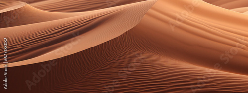 Golden sand dunes with distant cliffs. © smth.design