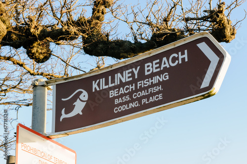 Sticker Sign to Killiney Beach, Dalkey, Dublin