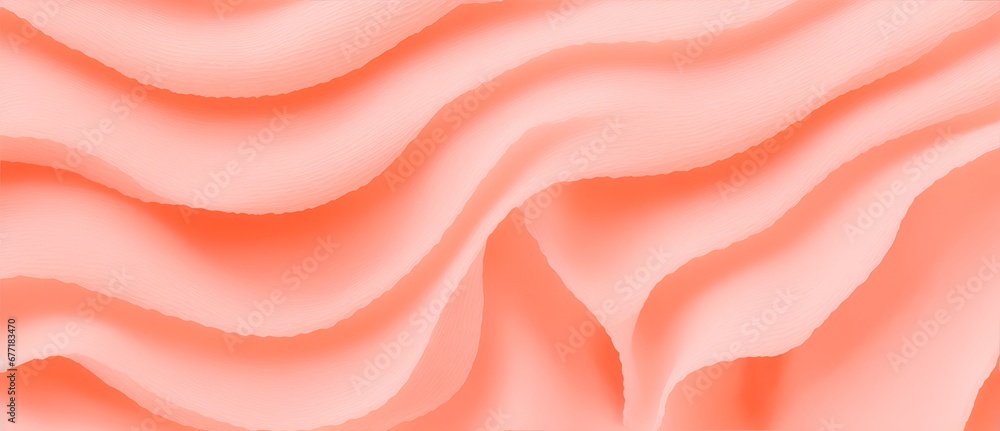 Obraz premium Orange cotton candy wavy detailed texture background from Generative AI