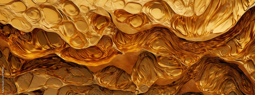 Mesmerizing golden swirls and textures.