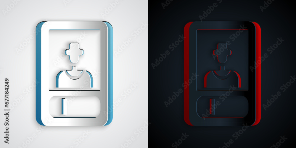 Paper cut Football or soccer card icon isolated on grey and black background. Collection of football trading cards. Paper art style. Vector Paper cut Football or soccer card icon isolated on grey and black background. Collection of football trading cards. Paper art style. Vector