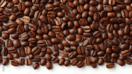 compotition of coffee bean on white background for advertising,