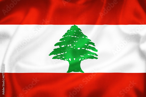 Grunge 3D illustration of Lebanon flag