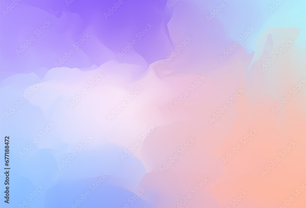 Fototapeta premium Colorful Bright Watercolor Gradient Blurry Background. Abstract Art Wallpaper. Vector Illustration