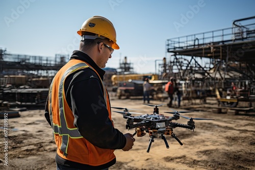 Drone Survey of Busy Oilfield