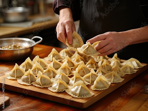 Making Chinese New Year Dumplings