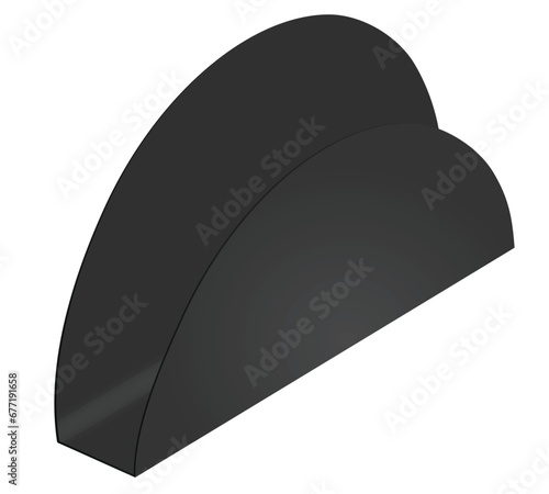 Metal napkin holder. vector illustration