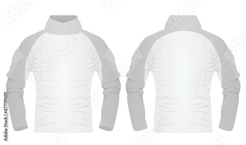 White fleece long sleeve. vector
