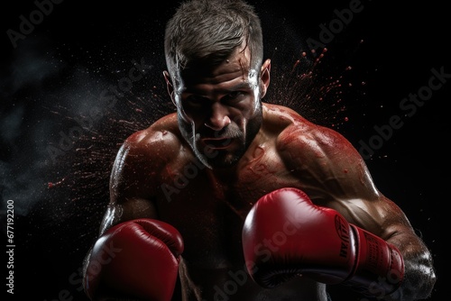 Boxer in Action Studio Shot © dasom
